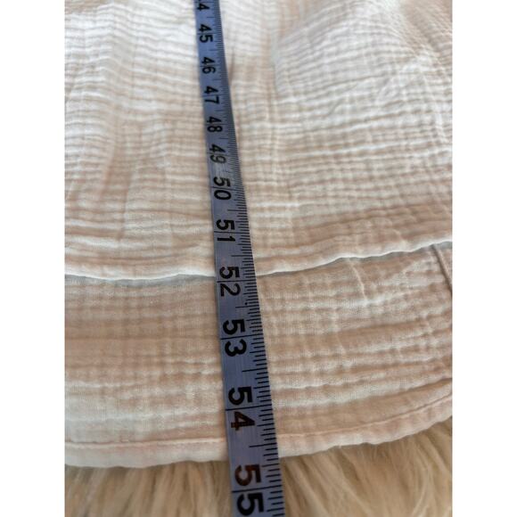 NWT Banana Republic Women's Frill-Sleeve Gauze Tiered Midi Dress White SZ Large - Picture 9 of 10